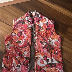 Vibrant Pink Patterned Women's Vest size L